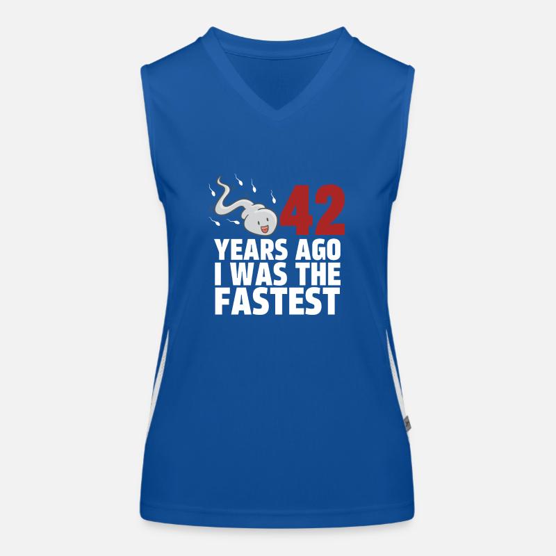 Il y a 42 ans, j’étais le plus rapide Débardeur respirant contrasté Femme