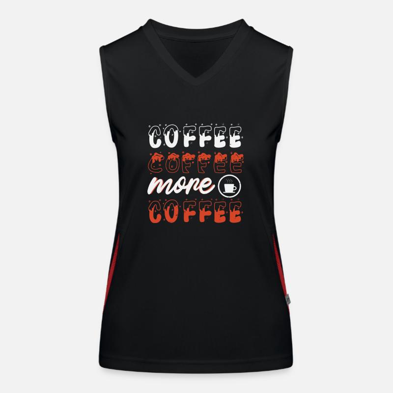 KAFFEE KAFFEE UND MOR-KAFFEE Funktionelles Kontrast-Tank Top für Frauen