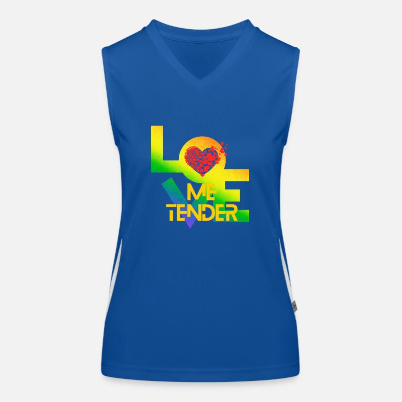 Liebe mich zärtlich Funktionelles Kontrast-Tank Top für Frauen