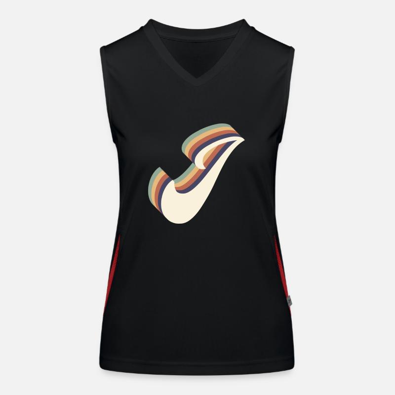 Buchstabe I Funktionelles Kontrast-Tank Top für Frauen