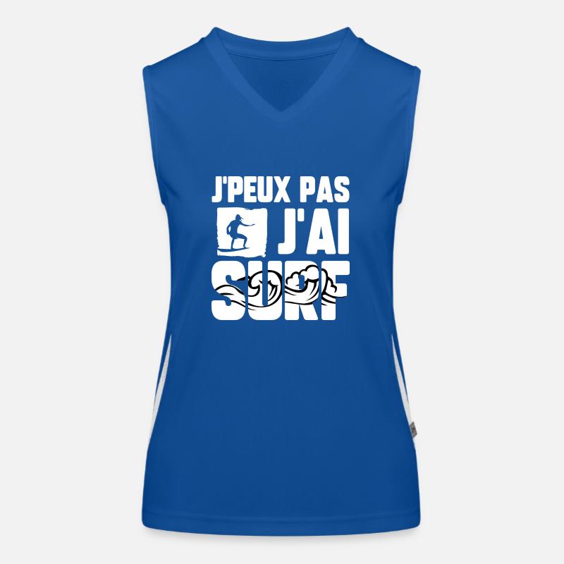 J’peux pas j’ai surf Débardeur respirant contrasté Femme