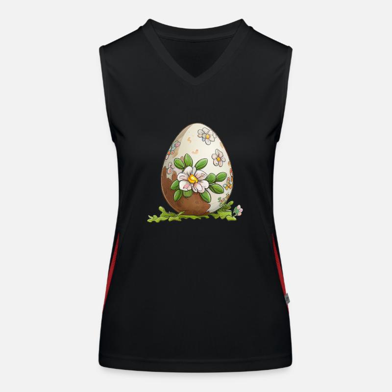 Cute design baby egg for Easter and spring Women's Functional Contrast Tank Top
