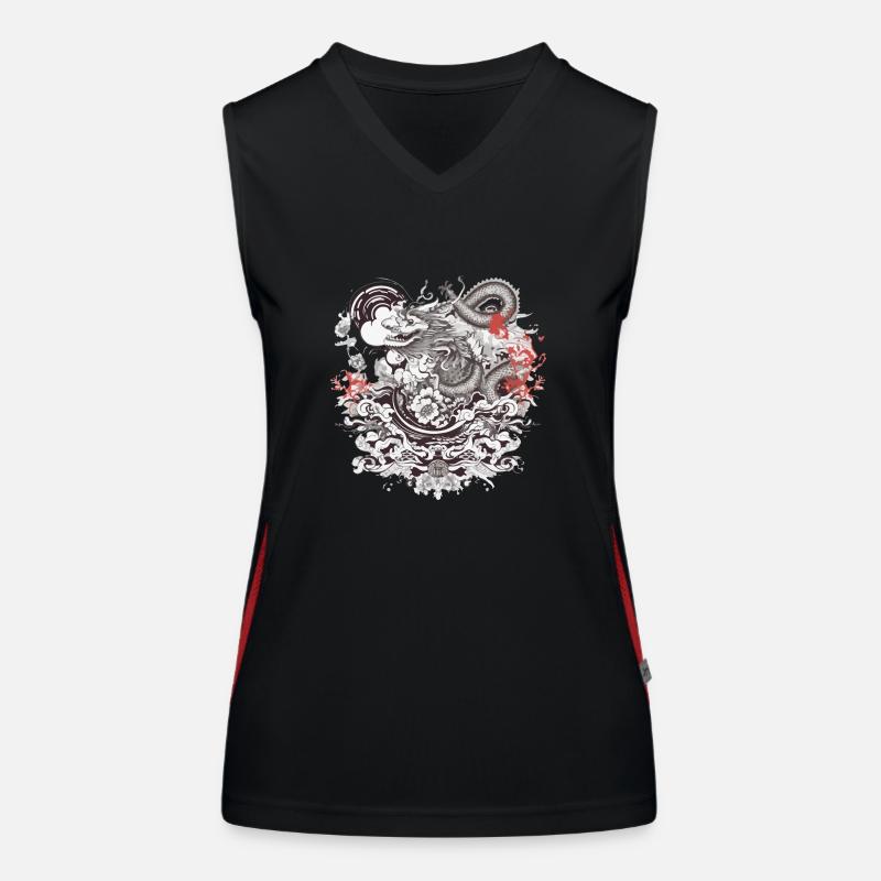 Chinesische Folklore Funktionelles Kontrast-Tank Top für Frauen