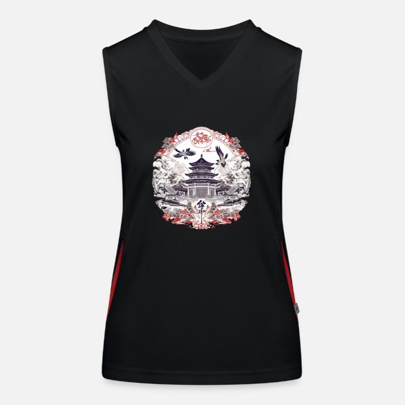 Chinesische Folklore Funktionelles Kontrast-Tank Top für Frauen