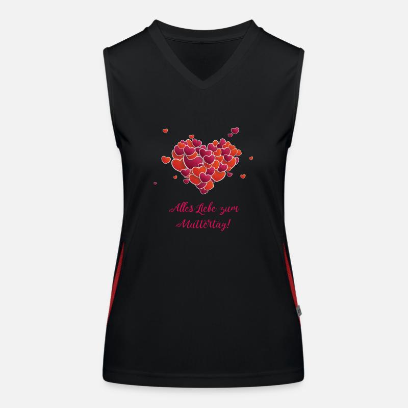 Muttertag Hearts Splash 3 Funktionelles Kontrast-Tank Top für Frauen