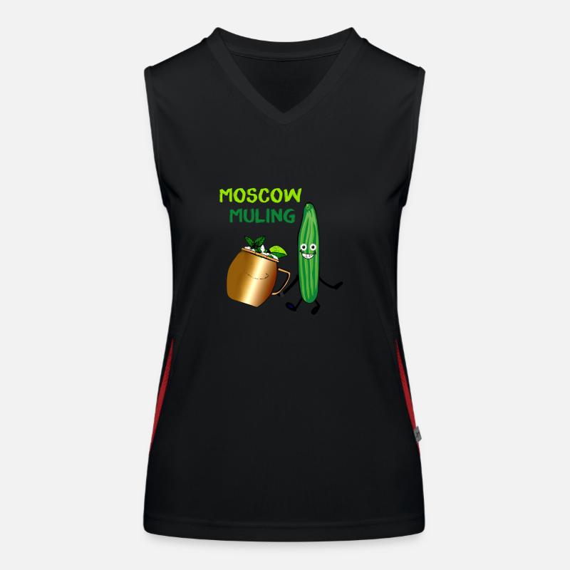 Mule de Moscou,Cocktail,Concombre,Fête,Bande dessinée Débardeur respirant contrasté Femme