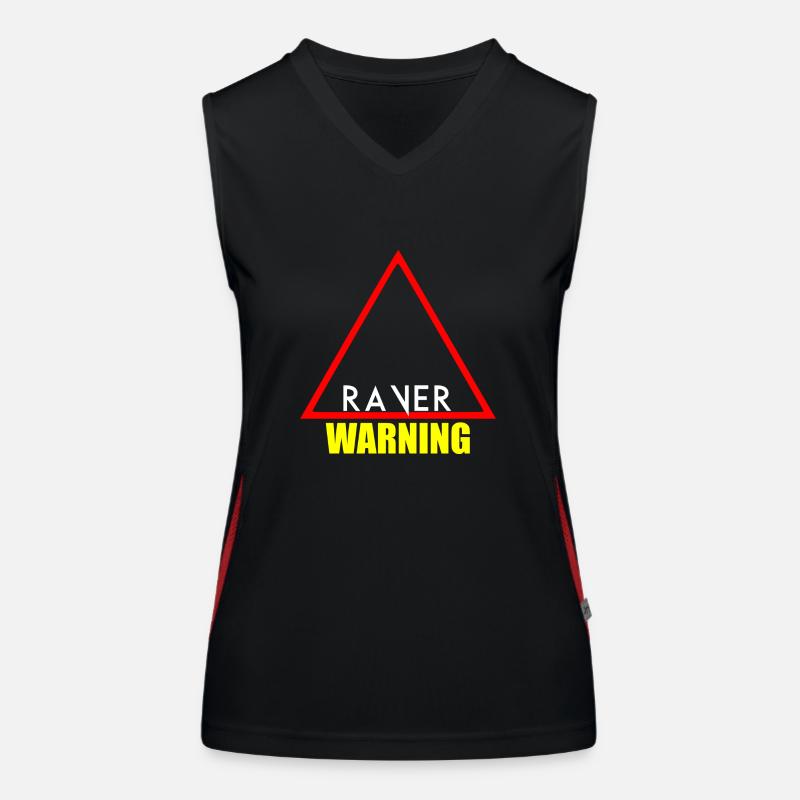 Warnung Raver Funktionelles Kontrast-Tank Top für Frauen