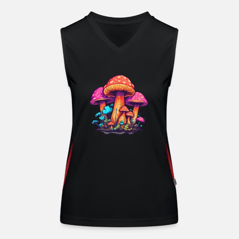 Psychedelischer Champi Funktionelles Kontrast-Tank Top für Frauen