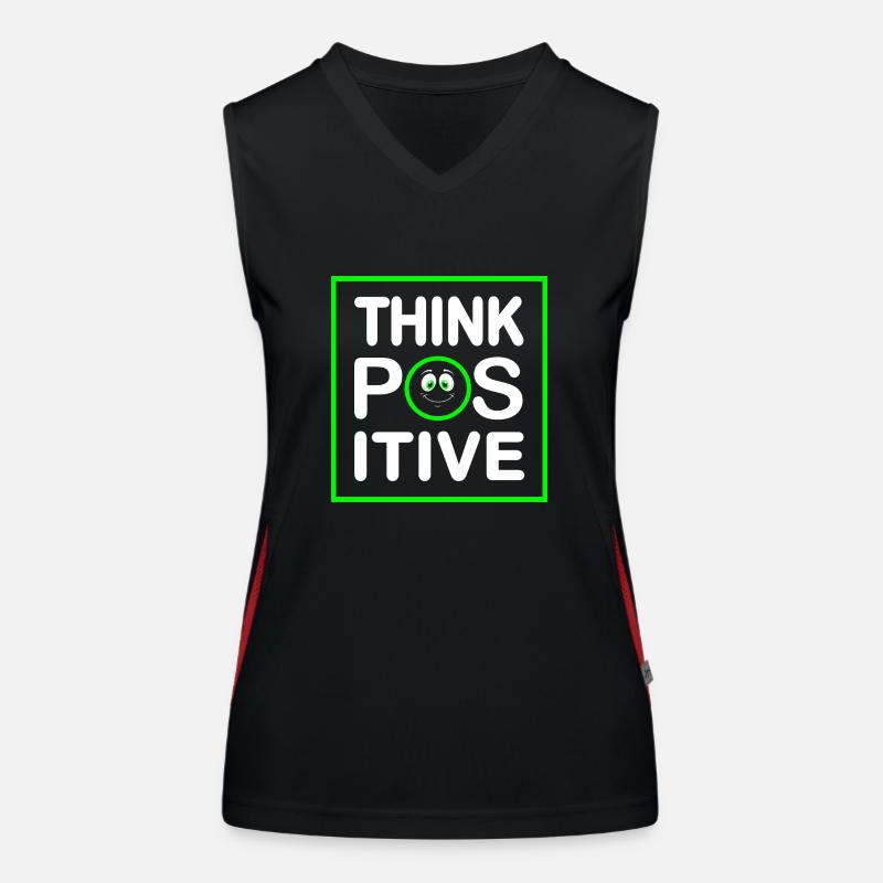 Think Positive Funktionelles Kontrast-Tank Top für Frauen