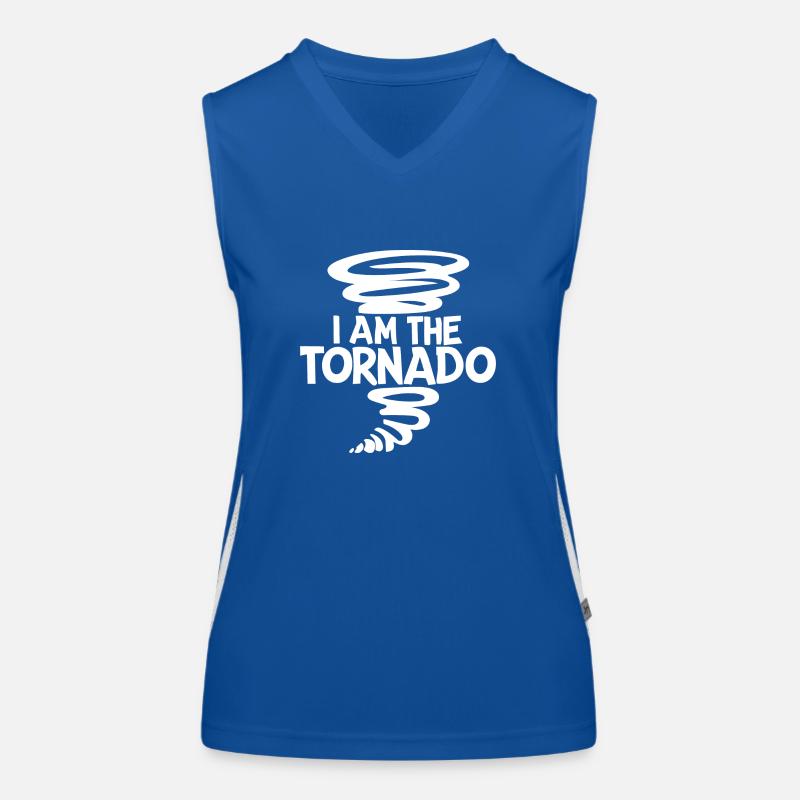 Ich bin der Tornado Funktionelles Kontrast-Tank Top für Frauen