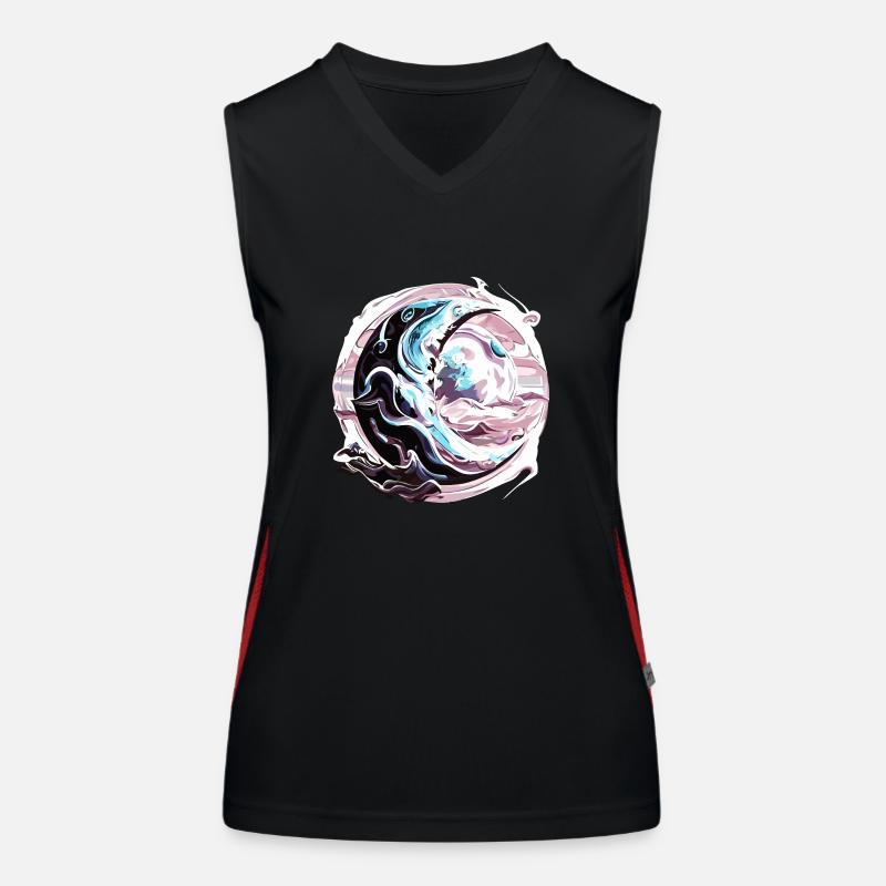 Chrom Halbmonds Funktionelles Kontrast-Tank Top für Frauen