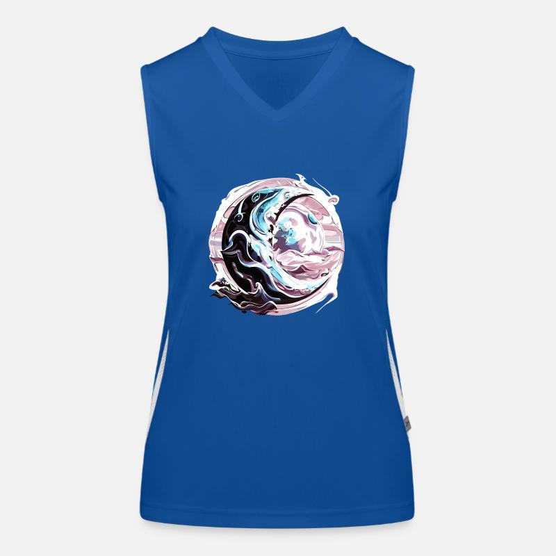 Chrom Halbmonds Funktionelles Kontrast-Tank Top für Frauen