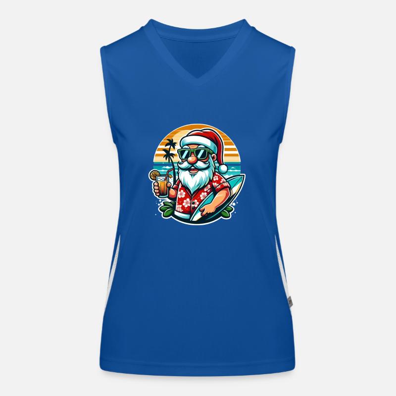 Weihnachtsmann Sommer Funktionelles Kontrast-Tank Top für Frauen