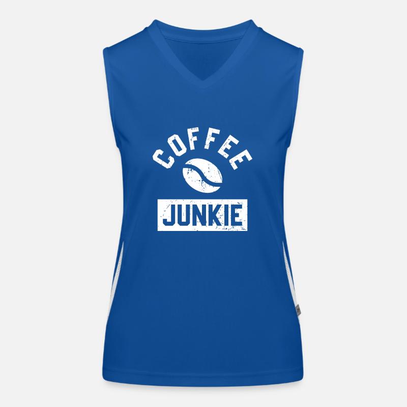 Coffee Junkie Funktionelles Kontrast-Tank Top für Frauen