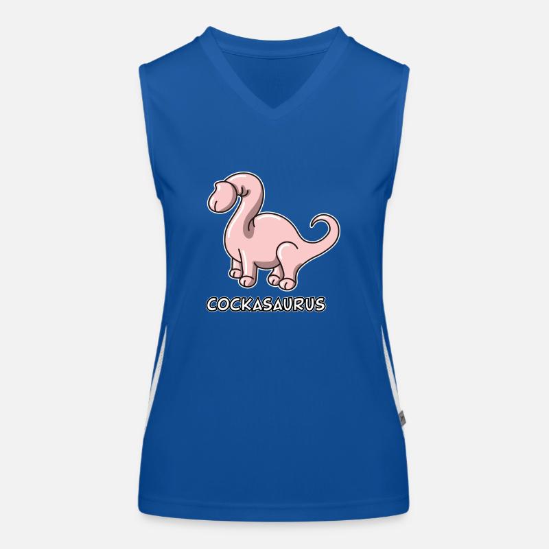 pénis dino cockasaurus penisaurus dickosaurus Débardeur respirant contrasté Femme