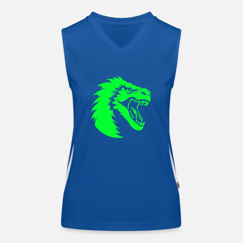 Dinosaurier logo Funktionelles Kontrast-Tank Top für Frauen