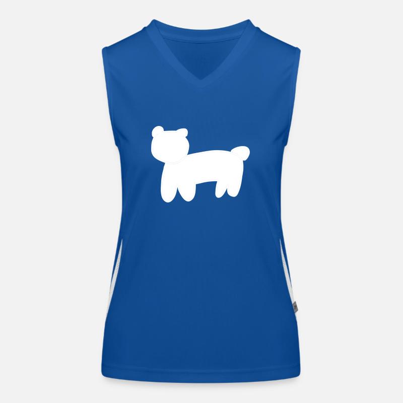 Bär Tier Symbol braun Funktionelles Kontrast-Tank Top für Frauen