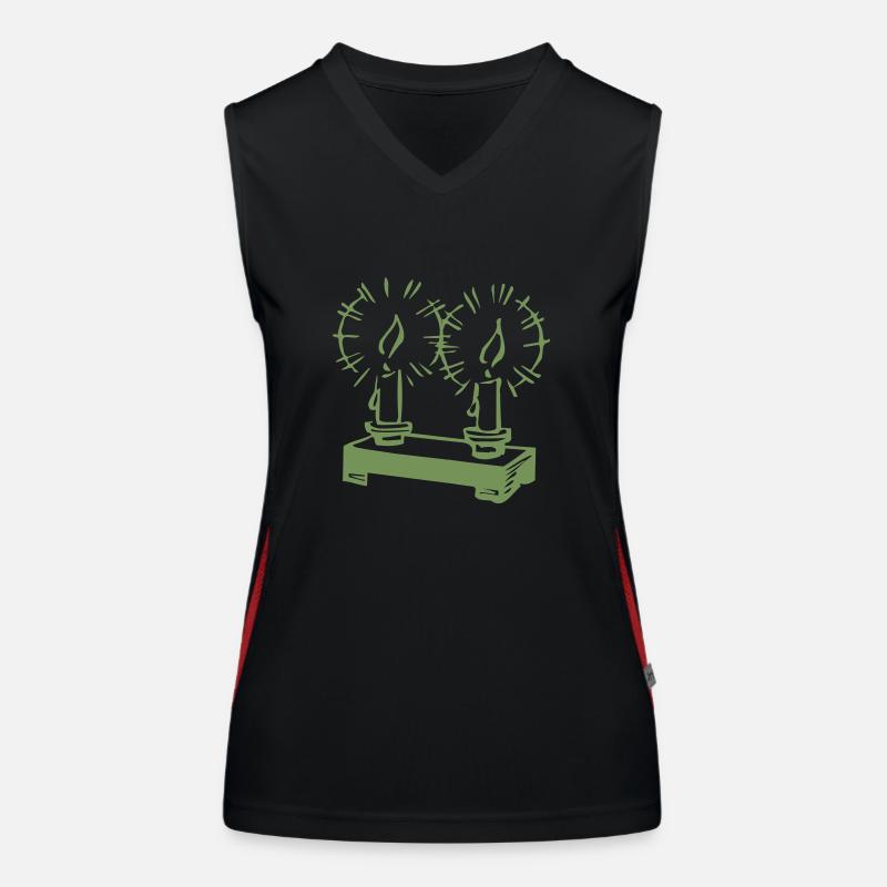 kerzen Funktionelles Kontrast-Tank Top für Frauen