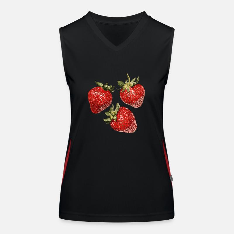 Erdbeeren Funktionelles Kontrast-Tank Top für Frauen