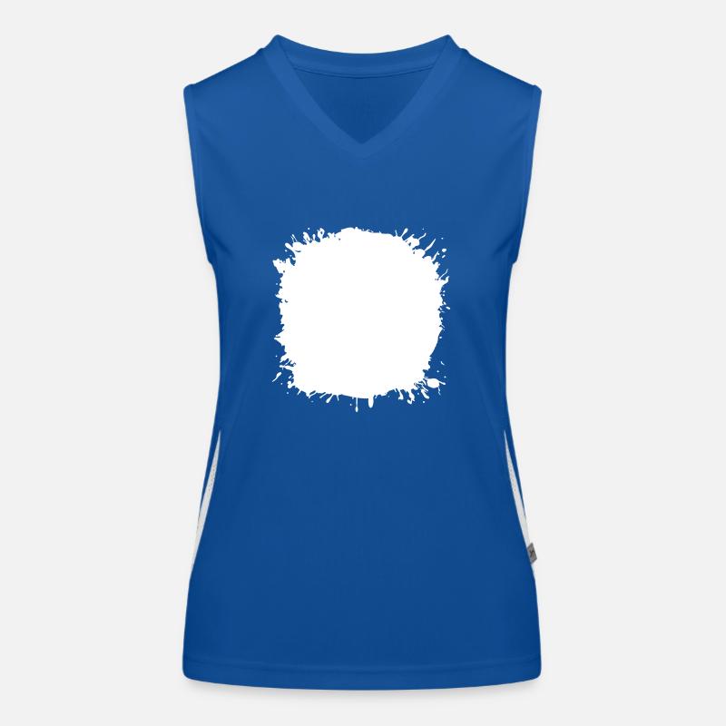 Splatter blobs Women's Functional Contrast Tank Top
