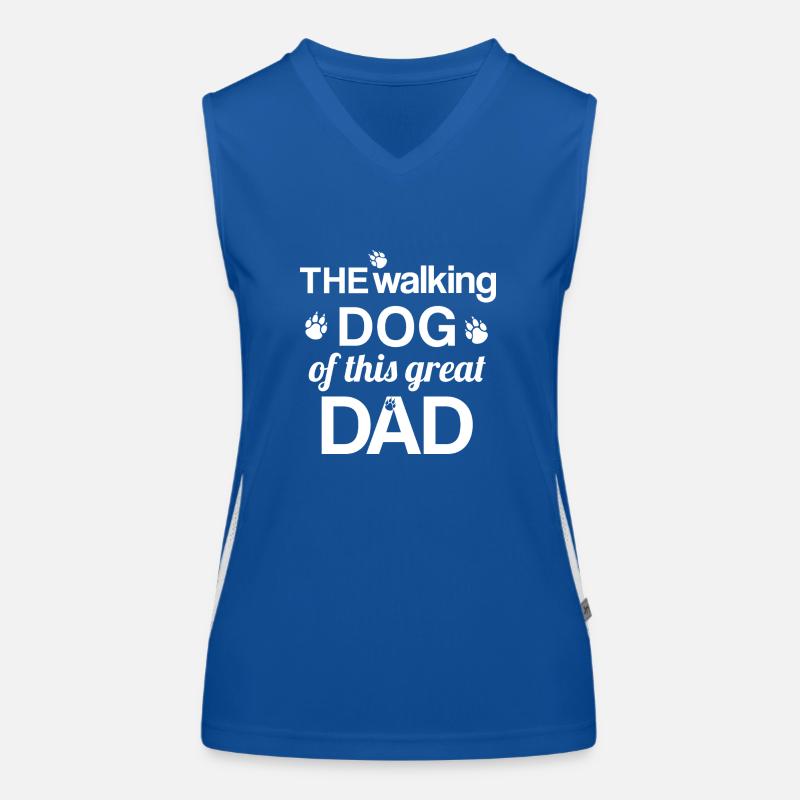 WALKING Dog walking dad Herrchen Gassi gehen Funktionelles Kontrast-Tank Top für Frauen