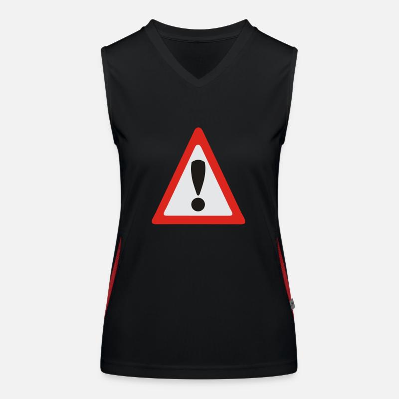 Warning Sign Women's Functional Contrast Tank Top