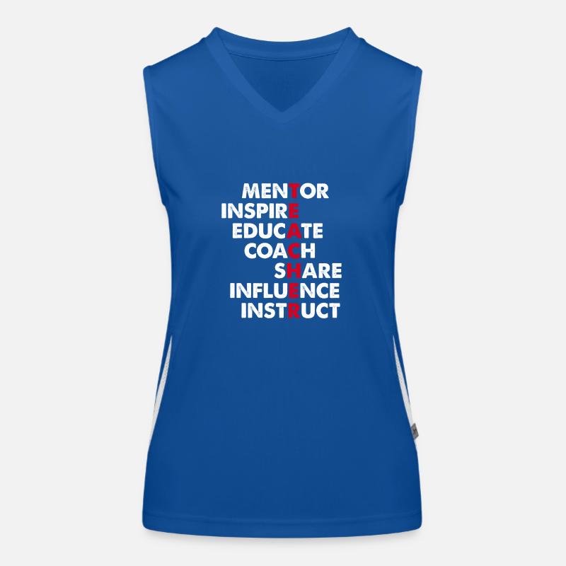 Enseignant - enseignante - école - cadeau de Débardeur respirant contrasté Femme