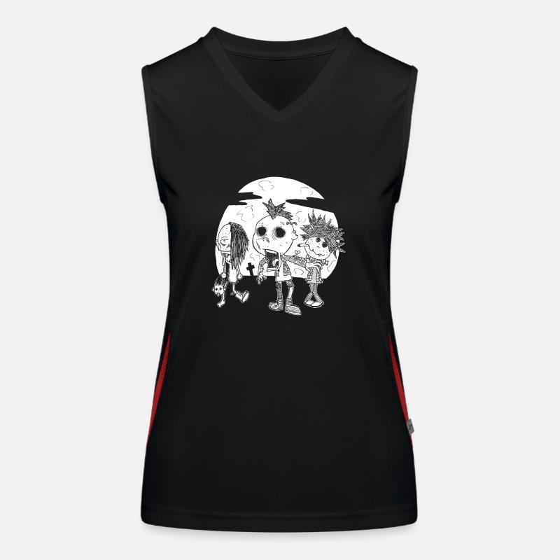 Horror Punks - Women's Functional Contrast Tank Top - black/red