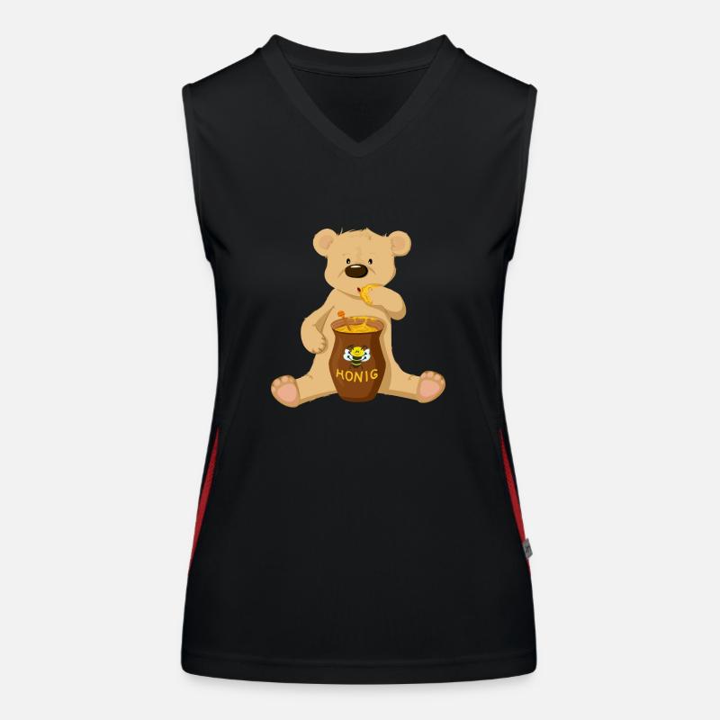Bär mit Honig Funktionelles Kontrast-Tank Top für Frauen