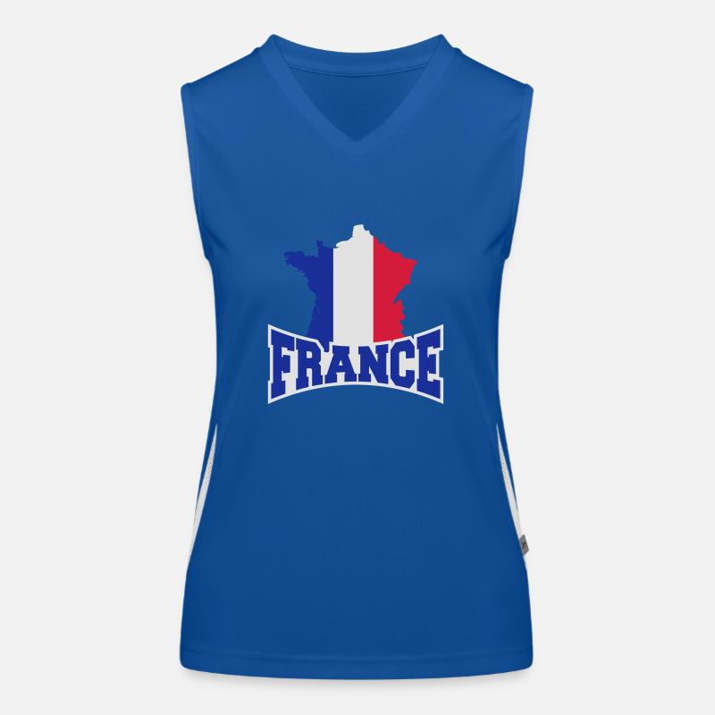France Map Logo Débardeur respirant contrasté Femme