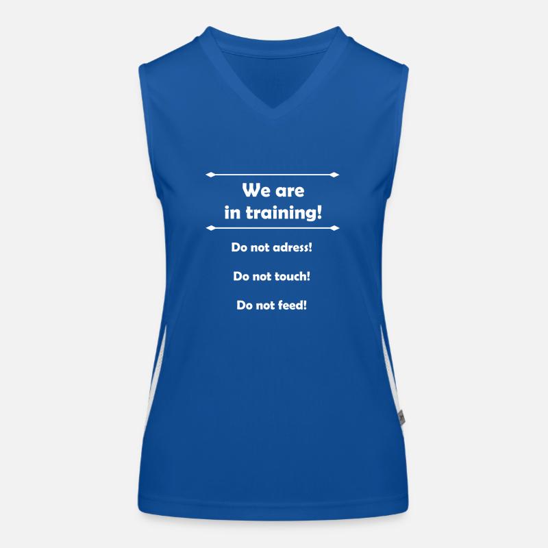 We are in training! Funktionelles Kontrast-Tank Top für Frauen
