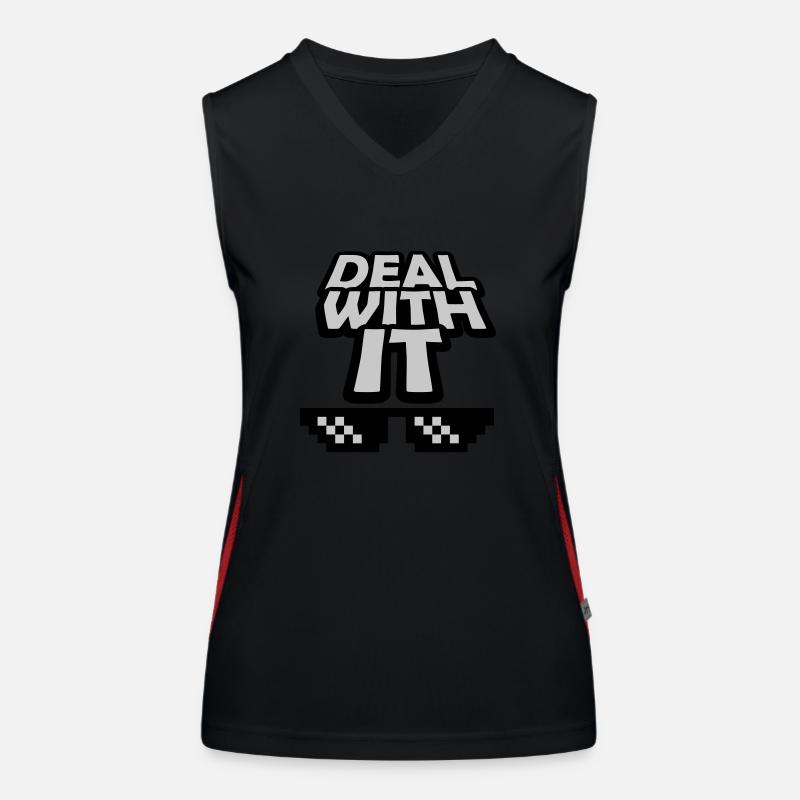 Traitez-le lettrage Débardeur respirant contrasté Femme