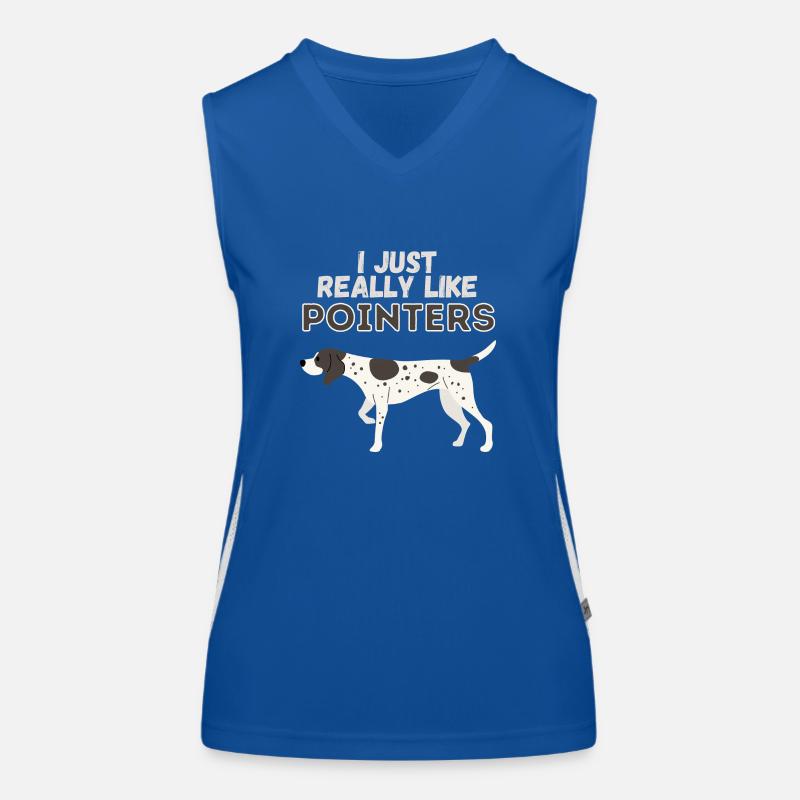 I Just Really Like Pointers Dog Gift Women's Functional Contrast Tank Top