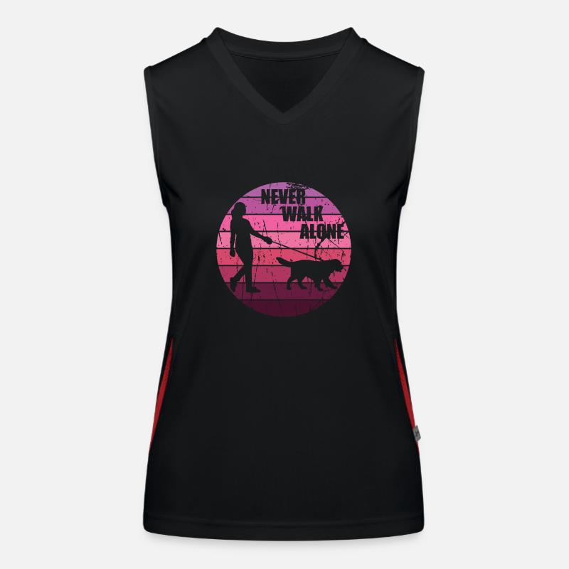 Never walk alone Women's Functional Contrast Tank Top