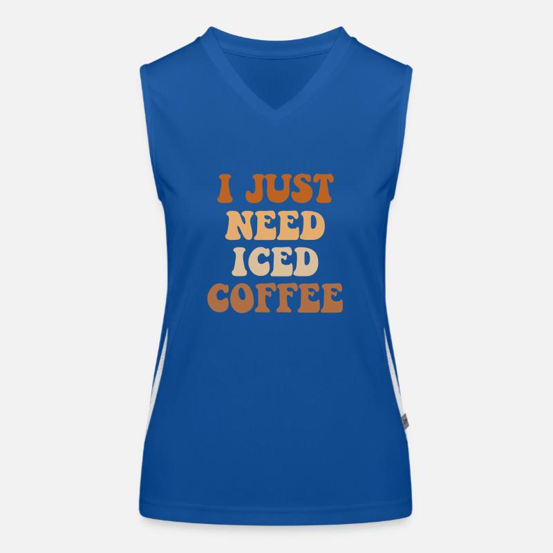 Ich brauche nur Eiskaffee Funktionelles Kontrast-Tank Top für Frauen
