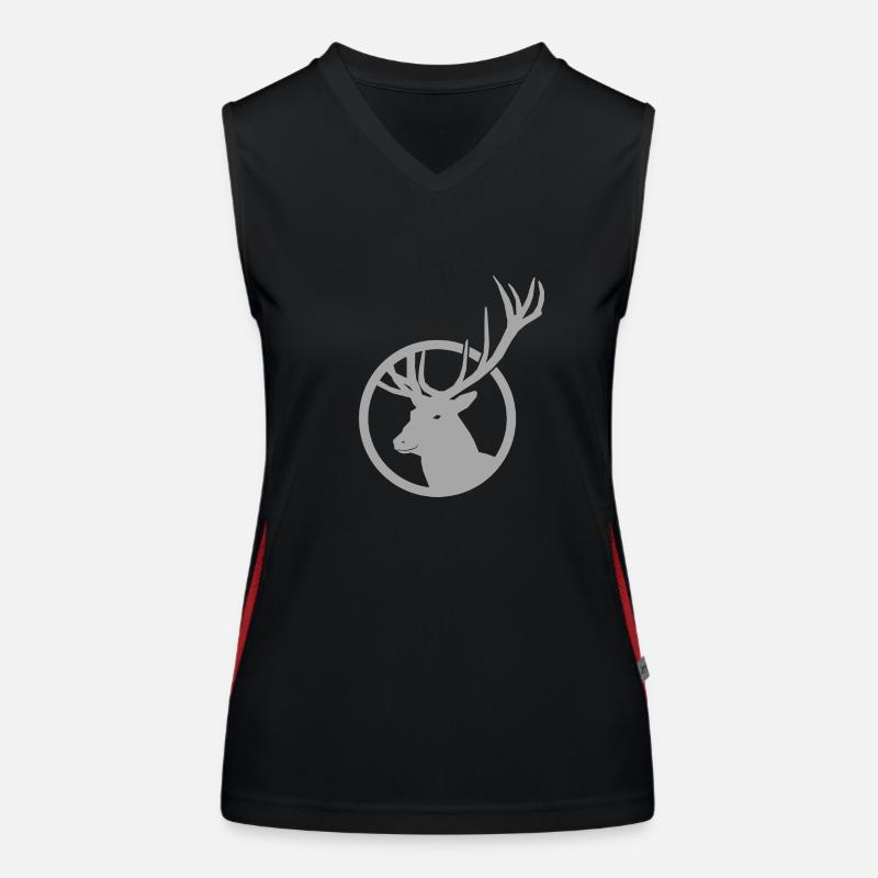 Hirsch Funktionelles Kontrast-Tank Top für Frauen