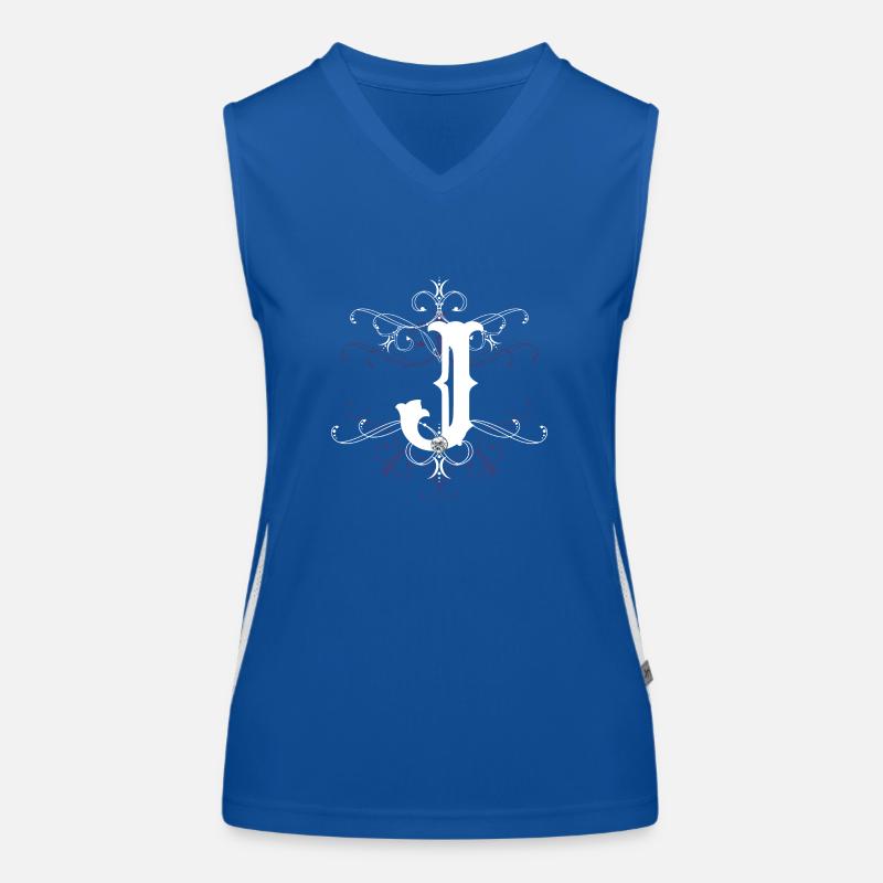 Buchstabe J Buchstabe-J Funktionelles Kontrast-Tank Top für Frauen