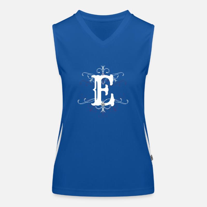 Buchstabe E Buchstabe-E Funktionelles Kontrast-Tank Top für Frauen