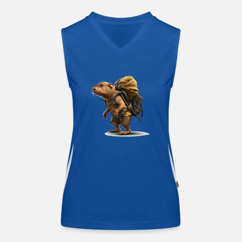 Mole rat is looking for the next adventure Women's Functional Contrast Tank Top