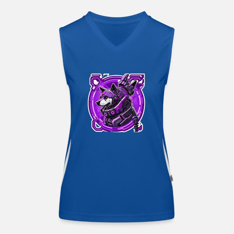 Le chien robot est là pour vous attraper Débardeur respirant contrasté Femme