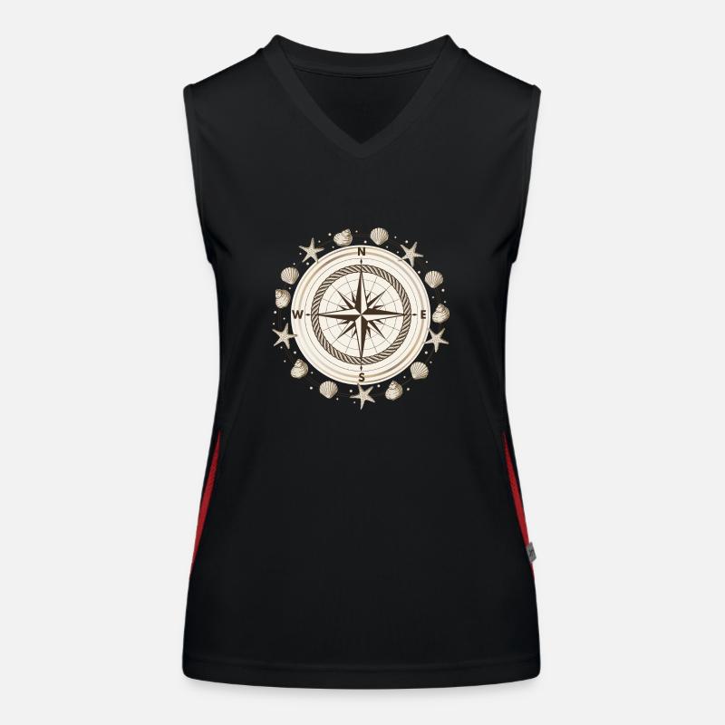 Compass Maritime Shells Travel Women's Functional Contrast Tank Top
