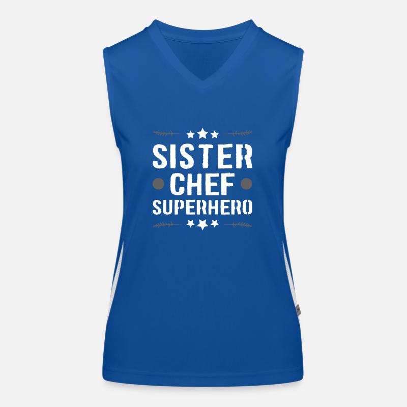 Schwester Chef Superheld Funktionelles Kontrast-Tank Top für Frauen