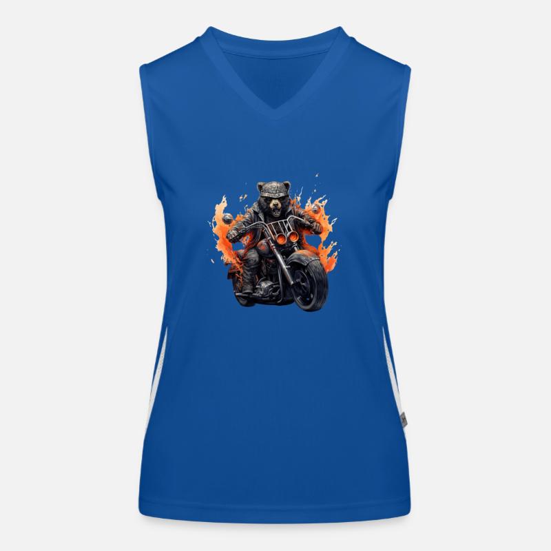 Biker Bear Women's Functional Contrast Tank Top