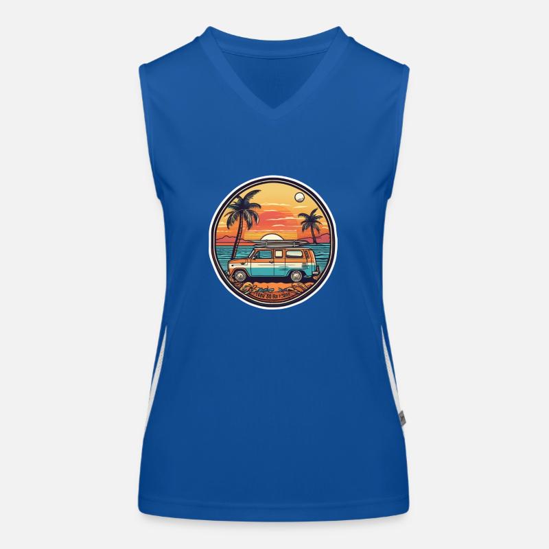 surf plage palmier soleil vacances Débardeur respirant contrasté Femme