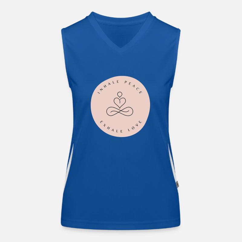 Inhale Peace, Exhale Love Women's Functional Contrast Tank Top