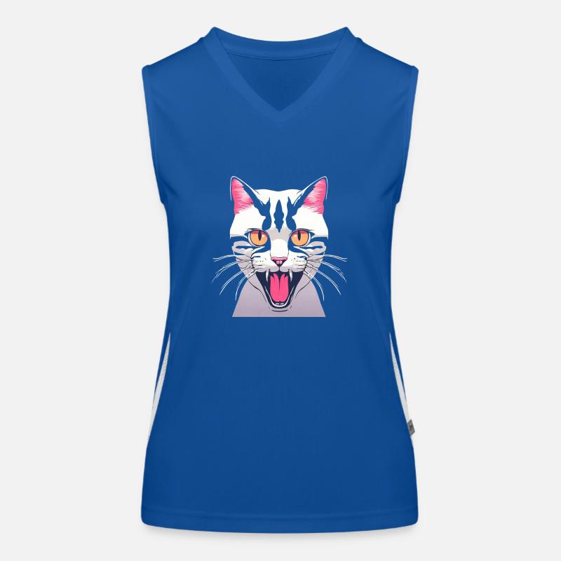 Wütende Katze Funktionelles Kontrast-Tank Top für Frauen