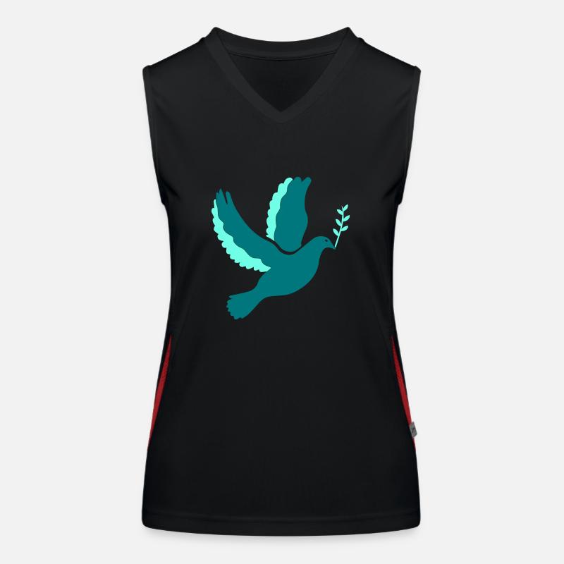 frieden taube Funktionelles Kontrast-Tank Top für Frauen