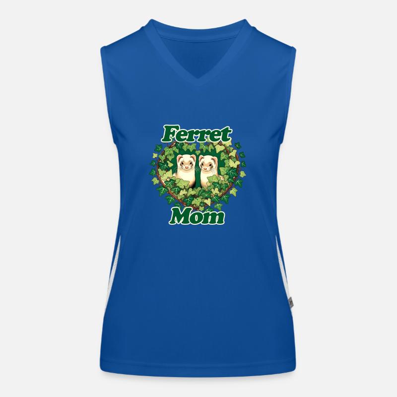 Frettchen Mama Funktionelles Kontrast-Tank Top für Frauen