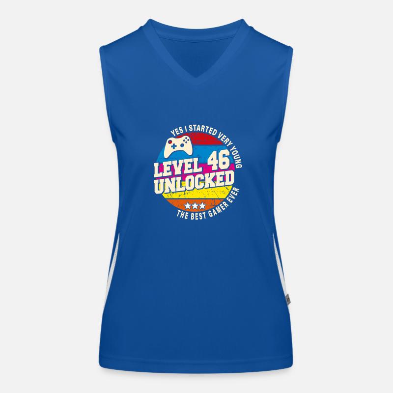 Original 1978 Vintage Level 46 Freischaltung Funktionelles Kontrast-Tank Top für Frauen