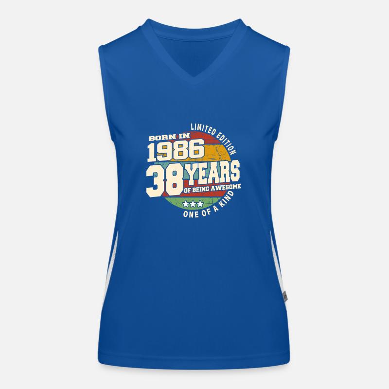1986 Vintage Retro Classique 38 ans Débardeur respirant contrasté Femme